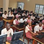Students having a practical class at our computer laboratory
