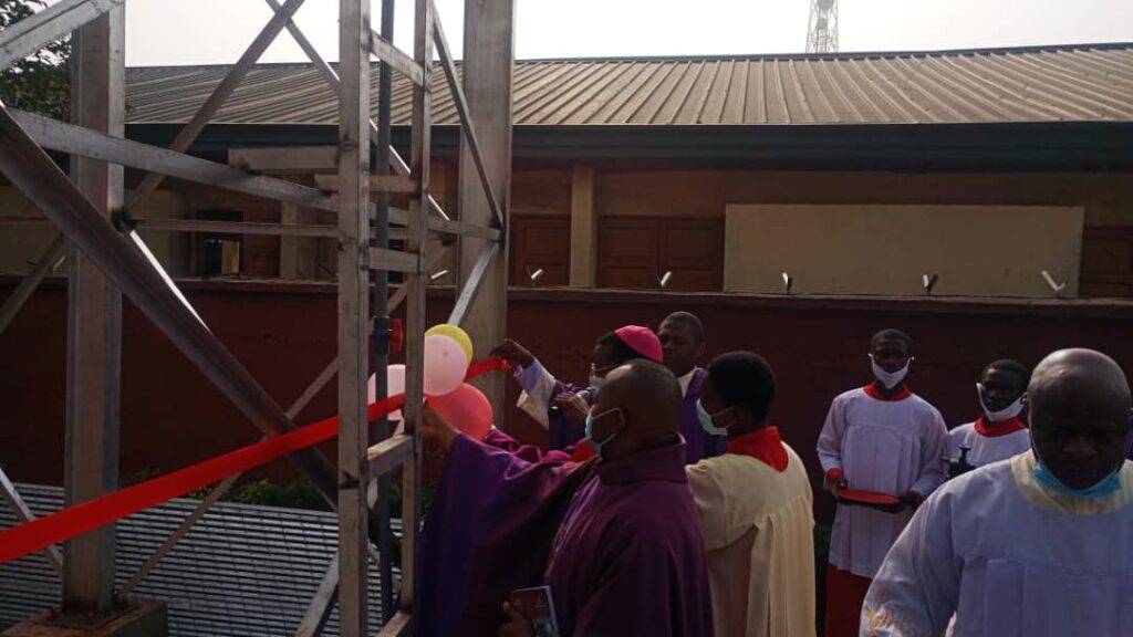 The Bishop commissioning the borehole project.