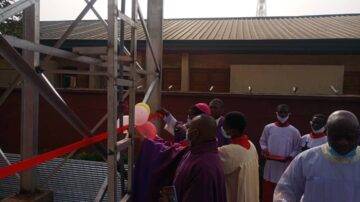 The Bishop commissioning the borehole project.