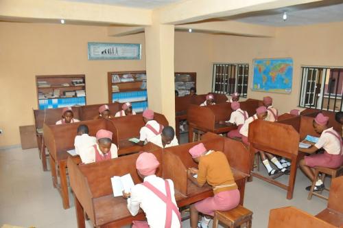 Students studying at our school's library